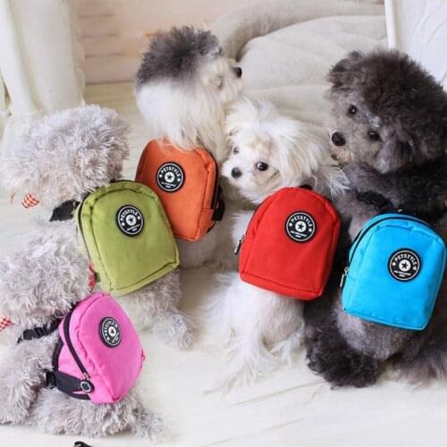 Pet Dog Backpack For Chihuahua Teddy Pet Cat With Harness Leash Outdoor Backpack For Small Dog Carrier Bag Candy Color S L