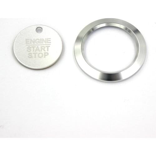 Silver Car Engine Start Buttons Cover Ring Sticker Trim Fit For Ford F150 2016-2018