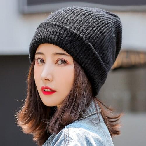 K198 Rabbit Fur Hat Autumn And Winter New Fashion All-match Warm Hat Womens Winter Balaclava Cold Hat Knitted Hat Baotou cap