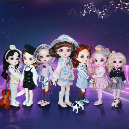 DBS Dream Fairy 1/6 BJD Doll Lucky Series 28CM Ball Jointed Doll Full Set Cute Makeup DIY Toy Bratz Dolls for Girls