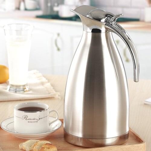 2L Vacuum Insulation Double Wall Stainless Steel Coffee Pot Milk Tea Jug Water Carafe Flask Thermal Thermos Bottles