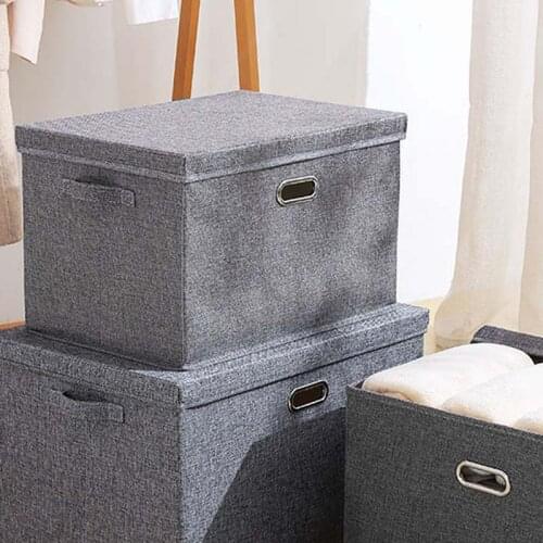 Storage box Fabric storage box with lid Household clothes storage box box folding large wardrobe storage box artifact