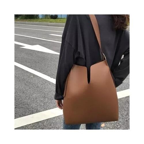 Vintage Female Shopping Bucket Bag For Women Soft Pu Leather Large Capacity Shoulder Messenger Bag Crossbody Bag Bolsa Feminina