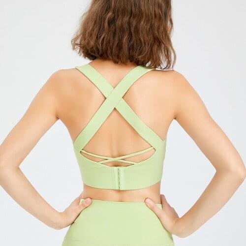 High Strength Shockproof Sports Bras Women Yoga Bra Running Sport Top Wide Shoulder Strap Gym Fitness Bra Adjustable Yoga wear