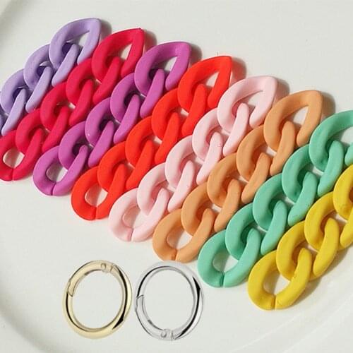 2020 Summer Frosted Resin Women Bag Strap Or Neck Chain Belt Chic Color For Mini Bag Accessories Silver Gold Hardware For Choice