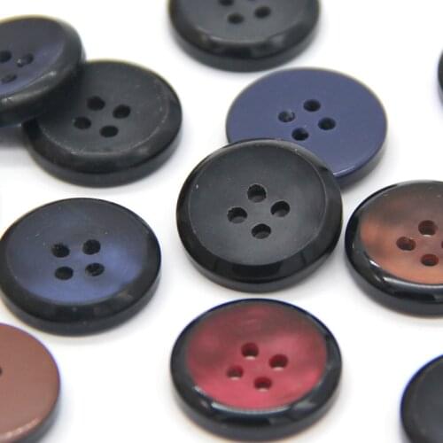 15mm 20mm Round Black Resin Matte Sewing Buttons For Clothing Men Women Suit Coat Sweaters Decorations Accessories Wholesale