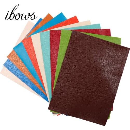 22CM*30CM Colorful Artificial Synthetic Fabric Litchi Pattern Faux Leather Fabric Pu For Sewing Bags Shoes Material DIY Crafts