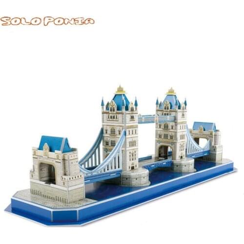 48 Cm Cardboard Assembly Model DIY Model Puzzle Toy Paper Building London Bridge Building