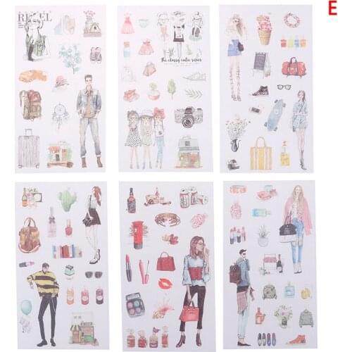 6Sheets/Pack Kawaii Stationery Stickers Cute Whale Stickers Lovely Paper Stickers For Kids DIY Diary Scrapbooking Photo Ablums