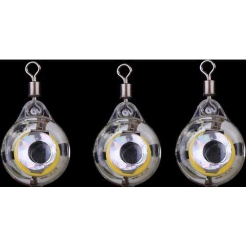 6cm /2.4 inch Fishing bait Mini fishing light small illuminating LED Deep Drop Underwater Eye Shape Fishing Squid