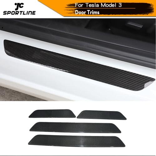 Center Console Panel for Tesla Model 3 Accessories 2017 - 2019 Car Interior Accessories Real Carbon Fiber