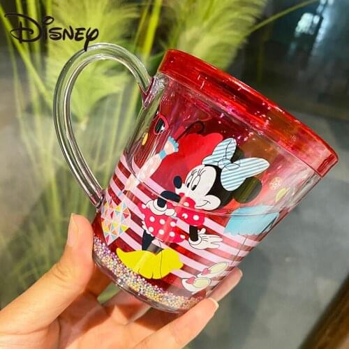 Disney Minnie Kids Double Rinse cup Handle cup Toothbrush cup Student with Handle Float cup Rinse cup Cold water cup