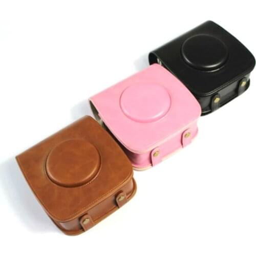For FUJIFILM Instax SQUARE SQ20 Camera Bag Case PU Leather Vintage Shoulder Strap Pouch Camera Protection Carry Cover