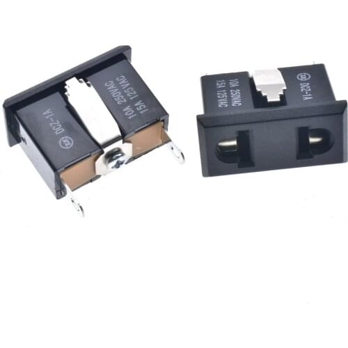 10pcs/lot UPS Power Outlet AC Socket with Shrapnel EU/US 2 Hole Power Socket 10A 250V Electric Connector Wall Outlet