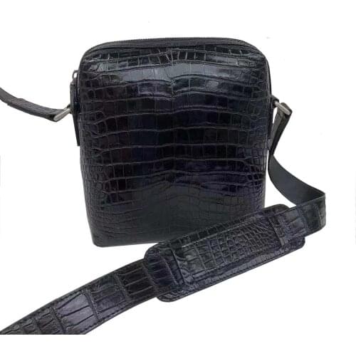 Fanzunxing new men crocodile leather bag men crocodile bag single shoulder bag balck male bag