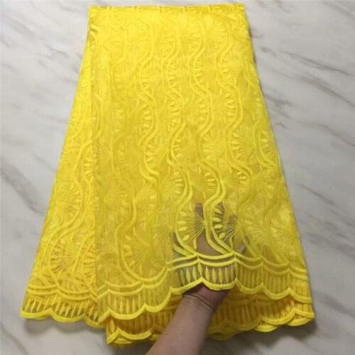 French Lace Fabric With Yellow, green Blue African Lace Fabric High Quality 2018 Net Lace Nigerian Material Dress For Wedding