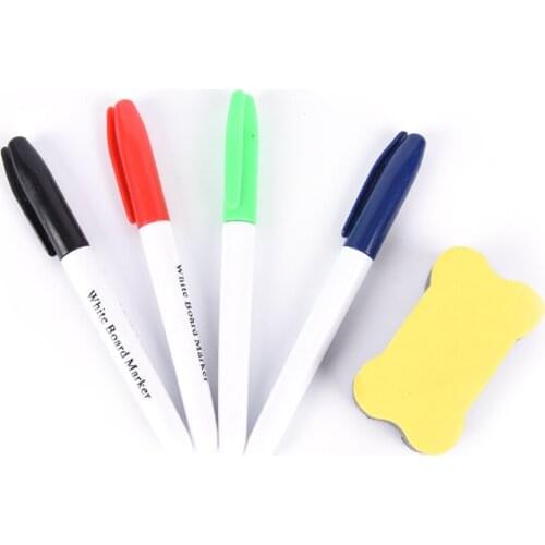 White Board Maker Whiteboard Marker Pen Liquid Chalk Erasable Maker Pen Office School Supply With Whiteboard Eraser