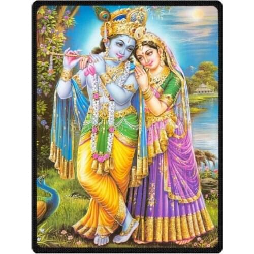 Fashion Hinduism Lord Krishna Pattern Summer Air Conditioner Blankets Soft Coral Fleece Throw Blanket Winter Bedding