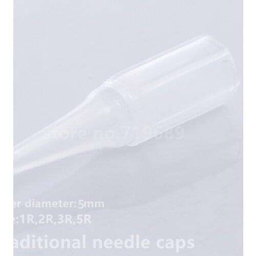 100pcs Disposable Tattoo Permanent makeup needle tips Traditional needle caps R1 Needle caps tips loosing packing