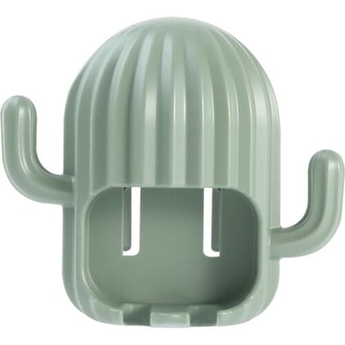 Wall Mounted Electric Toothbrush Holder Cactus Hook Drain Shelf Bathroom Storage