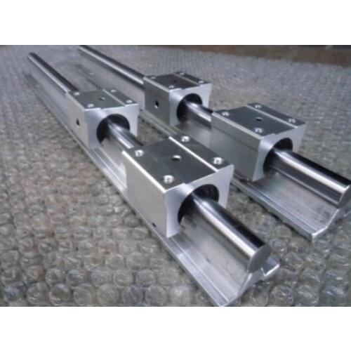 Low price for China linear round guide rail guideway SBR20 rail 800mm take with 2 block slide bearings