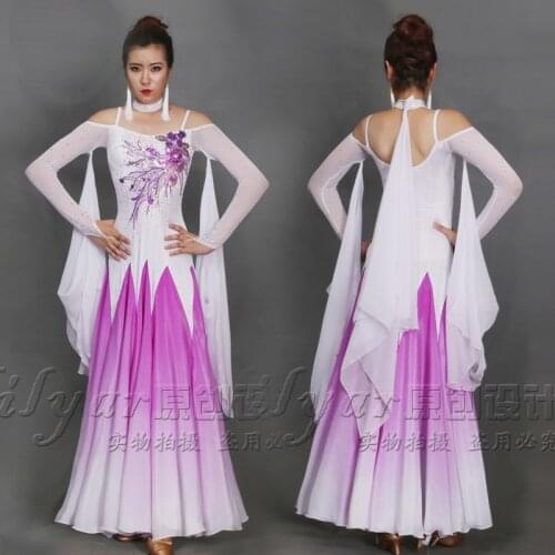 Ballroom dance dress standard skirt competition costume performance clothing custom new adult custom color