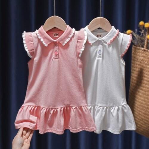 Baby Girls Dress Summer Princess Dresses Cute Toddler Infant Cotton Dress Children Kids Clothing Casual Sport Tennis Dress Gifts