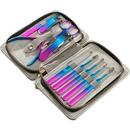 Professional Manicure Set Pedicure Sets Nail Clipper Stainless Steel Nail Cutter Tool Eyebrow trimming with Travel Case Kit Nail