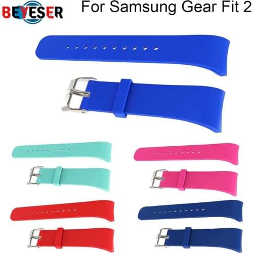 Watch band Luxury sport Silicone Watch Replacement wrist Bands bracelet Strap For Samsung Gear Fit 2 Fit2 Pro watch Wristband