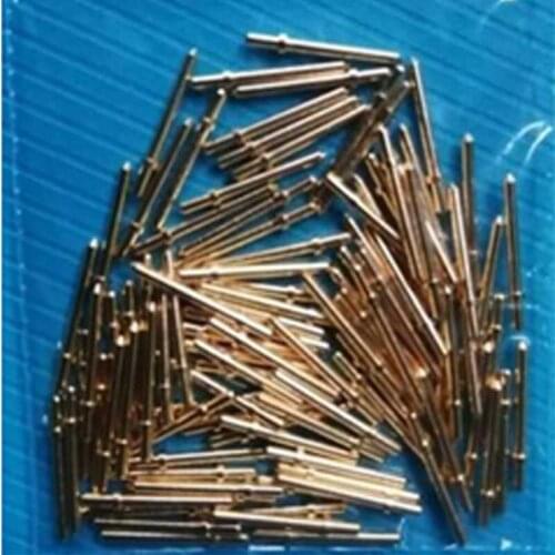 15pcs D1mm*12mm*1.5mm*2.5mm module power pin cylindrical head straight needle gold-plating