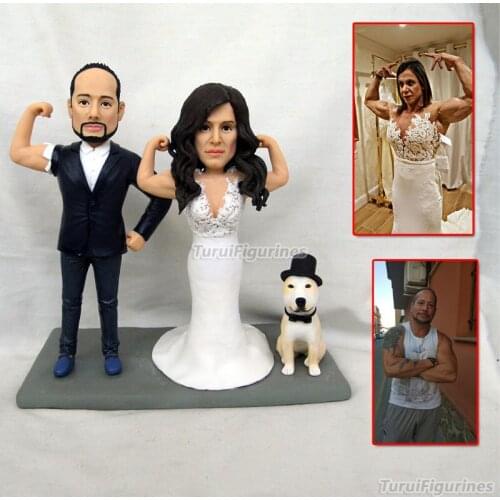 Ooak Polymer Clay minature doll figurine Superb workmanship Collectible figurine toys for man wedding decoration cake topper