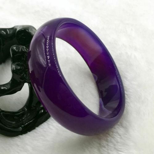 Vintage Chinese Beautiful Lavender Purple Jade Gems Bracelet Bangle 62mm