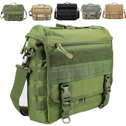 Molle Military Laptop Bag Tactical Messenger Bags Computer Backpack Fanny Belt Shouder Camping Outdoor Sports Army Bag