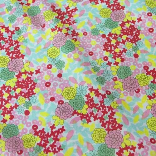 Half-Meter Japanese DIY Patchwork Fabrics Textile Quilting Cloth Fabric for sewing Cotton Fabric Flower pattern A