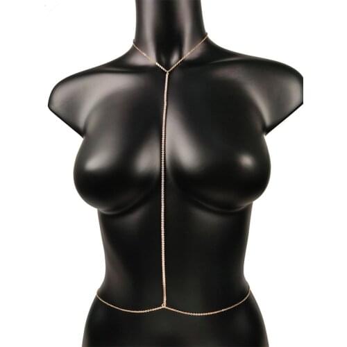 Body Jewelry Sexy Chest Chain Bikini Bra for Women Beach Accessories Summer Boho Tight Luxury Fashion Goth Harness Hiphop Cheap