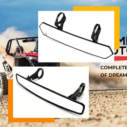 1.75" UTV Wide Rear View Mirror Racing Mirror for Polaris RZR Rangers 800 1000 XP 900 1000 for Yamaha Rhino Top for Honda