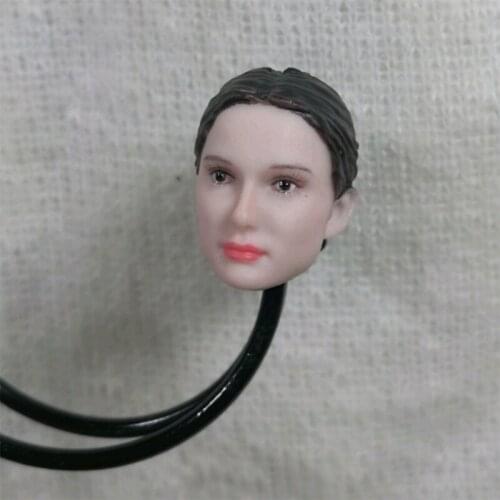 1/12 female figure head carving Natalie Portman for 6 inch Action figure accessory model