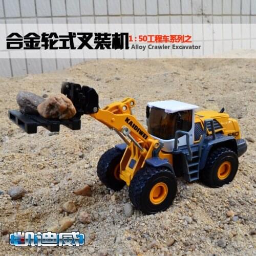 1:50 high simulation alloy toy engineering wheeled forklift car model for children gifts