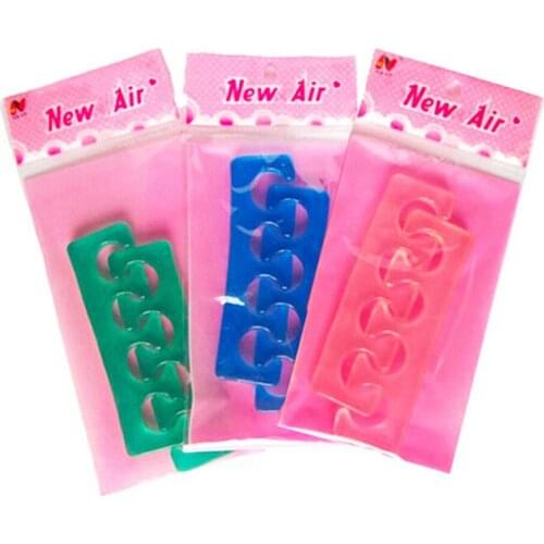 1Pair Soft Silicone Toe/Finger Separators Feet Care Nail Tools Art Manicure Pedicure Foot Braces Support Assistant Polish