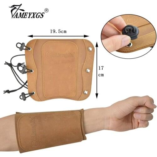 1pc Archery Arm Protector Guard Adjustable 3-strap Elastic Band Adults Shooting Training Hunting Accessories Protective Gear