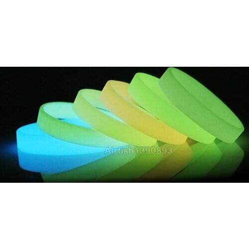 2pcs Luminous Silicone Bracelet Men Women Teen Sports Rubber wristband Glow In Dark Party Concert Hand Bands Bangle Accessories