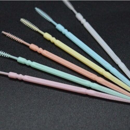 200PCS/SET Double Head Tooth Dental Floss Hygiene Plastic Interdental Toothpick Healthy for Teeth Cleaning Oral Care