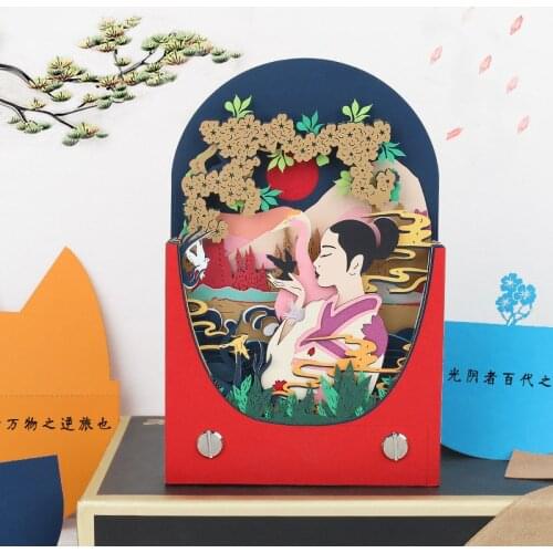 3D Three-dimensional Memo Pads Japanese Note Pad Novelty Design Construction Paper Carving Crafts Sticky Notes Creative Gift