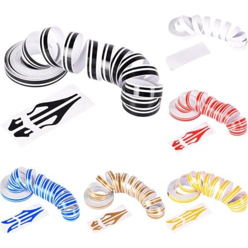 40 x 12cm Vinyl Car Stickers PinStripe Pin Stripe Tape Decal Steamline White Gold Silver Double Line Motorcycle Car Accessory
