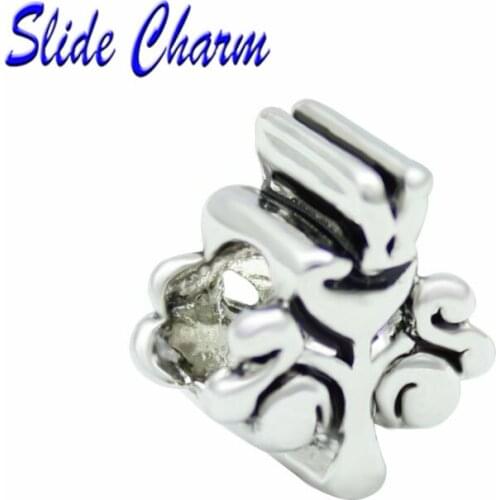 5mm straight hole fashion jewelry DIY charm European style Christmas beads, small Christmas tree Fit Pandora Bracelet Necklace