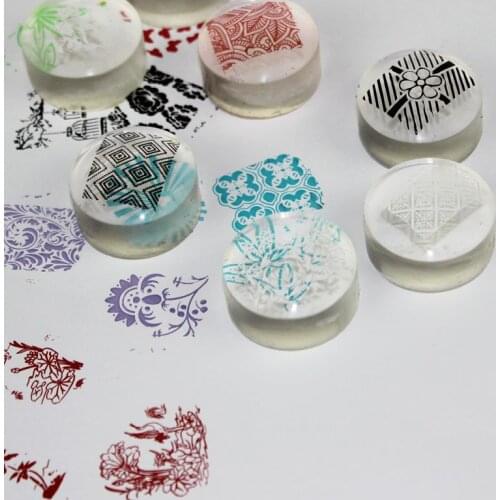 8WMZE01711!! Prompt ! Soft gel Silicon 1pcs 2.8cm Clear Jelly Nail Stamper Refill Transparent Silicone Nail Art Stamping Head