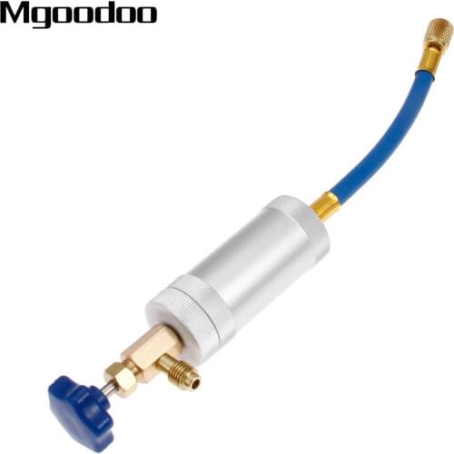 Car A/C AC Oil Dye Oz Injection Tool 1/2" ACME R134a 2 Oz Oil Injector R134A R12 R22 Air Condition Installation Car Accessories