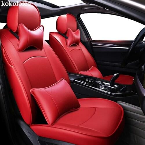 Kokololee auto custom real leather car seat cover For mitsubishi pajero 4 2 sport outlander xl asx accessories lancer car seats