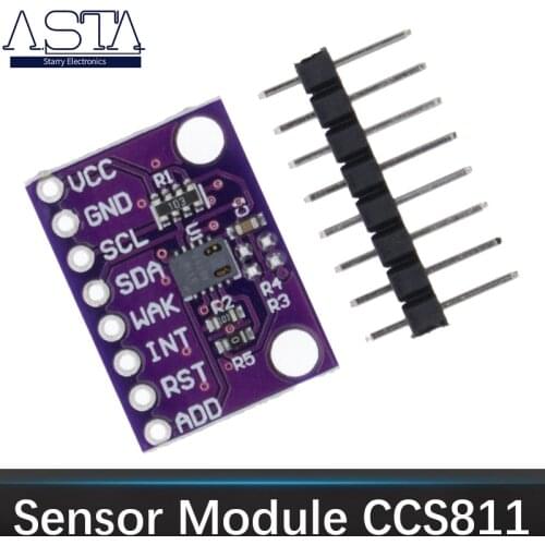 Gas Sensor Carbon Dioxide Detection Sensor Module CCS811 CO2 eCO2 TVOC Air Quality Detecting I2C Output CJMCU-811