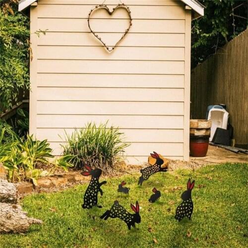 Diy Metal Art Tequila Rustic Sculpture Garden Yard Sculpture Home Decor Bunny garden sign outdoor decoration Garden decoration